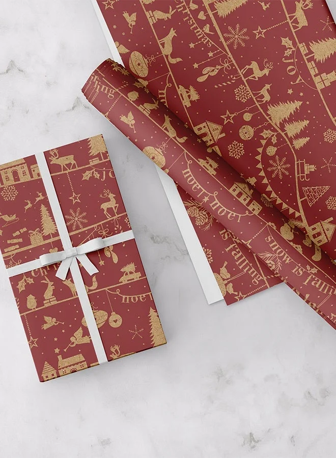 شير ذا لوف  تغليف هدايا عيد الميلاد - أحمر