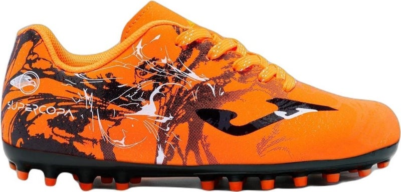 Joma Super Copa Jr 2408 Naranja Artificial Grass Kids Orange Football Shoes (Grass) SCJS2408AG 