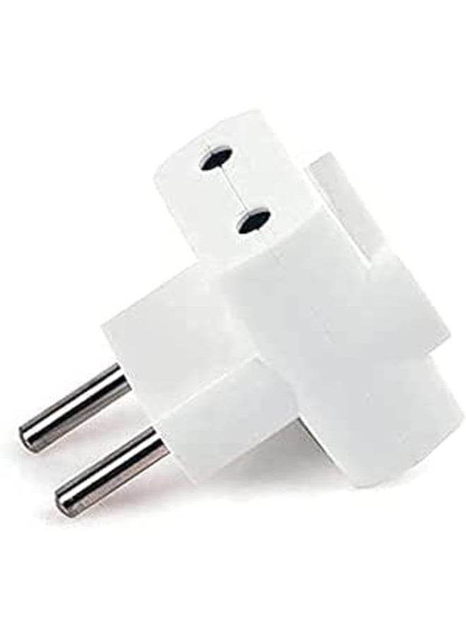 Elios Elios Multi-way Adapter Three outlets for Round pins With Safty shutters 