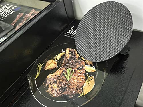 Firsgrill مكبس برجر فيرس جريل 7.08 بوصة دائري، مكبس برجر من الحديد الزهر الثقيل مع مقبض خشبي لطهاة بلاكستون وكامب شيف وبيت بوس ووبر جريدل جريل (دائري) - Image 5