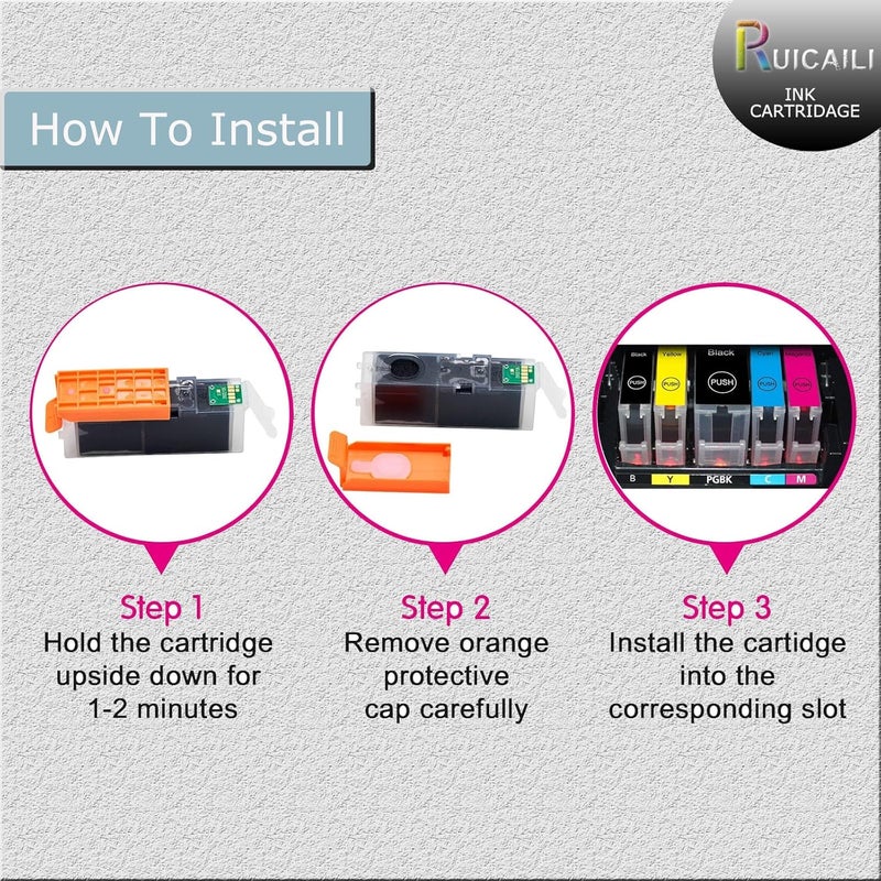 Compatible for PGI-480XXL CLI-481XXL 480XXL 481XXL Ink Cartridges for Canon PIXMA TS704 TR7540 TR8540 TS6140 TS8140 TS9140 TS9540 TS9541C Printer,6 Pack - Image 4