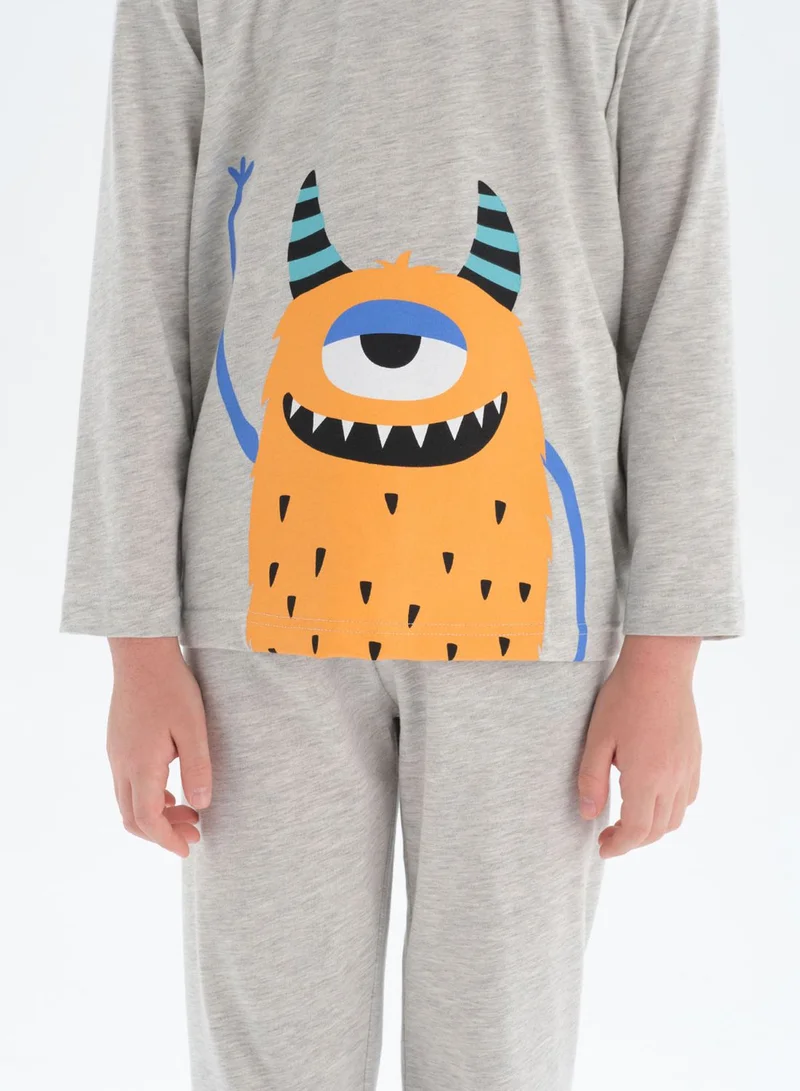 dagi Kids Little Monster Print Pyjama Set