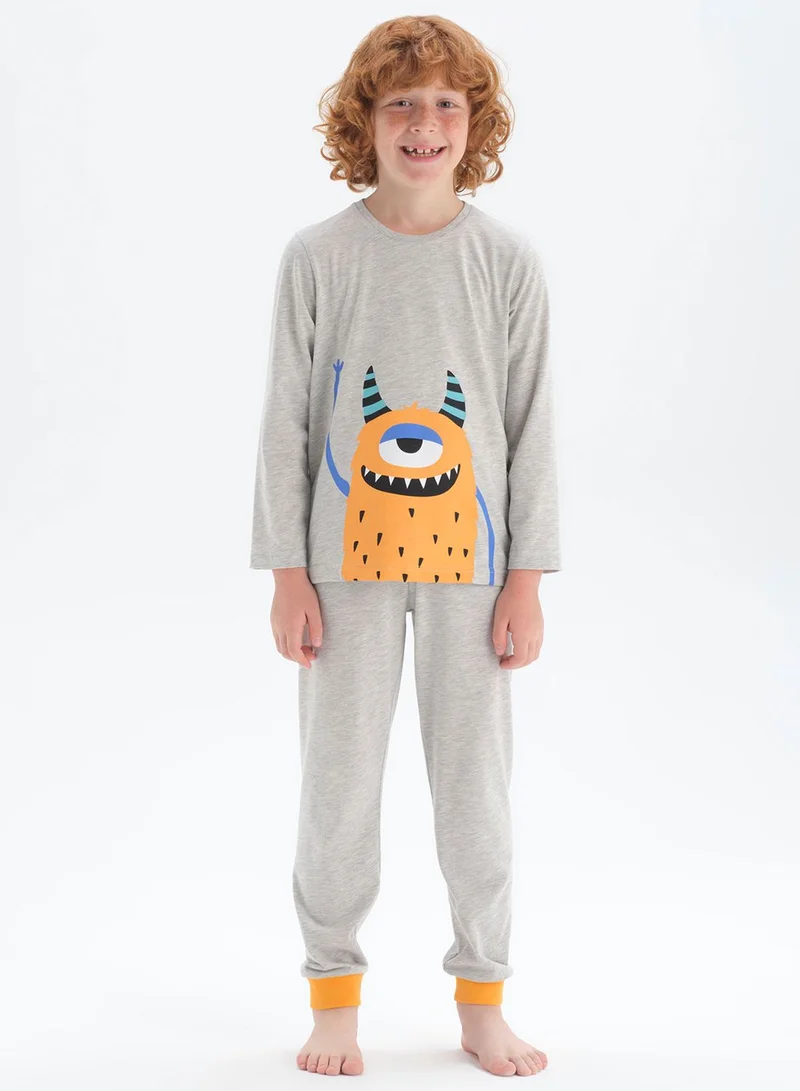 dagi Kids Little Monster Print Pyjama Set