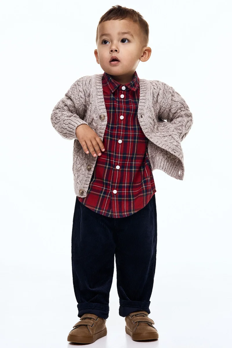 اتش اند ام كارديغان محبوك بنمط حبال