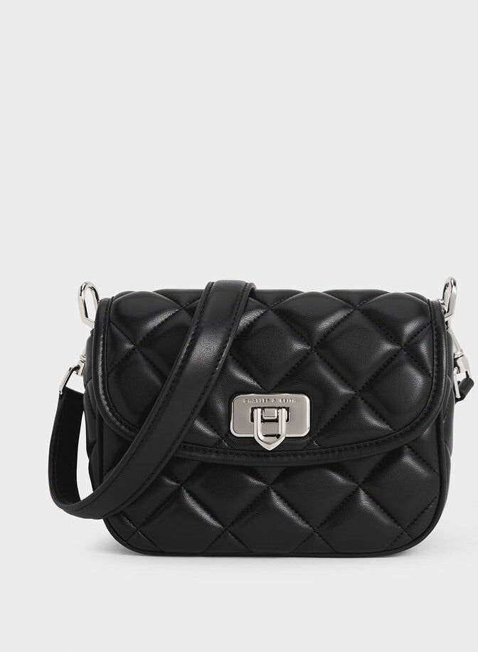 تشارلز آند كيث Charleskeith Charles Keith Cressida Quilted Crossbody Bag Camera Bag 19 cm