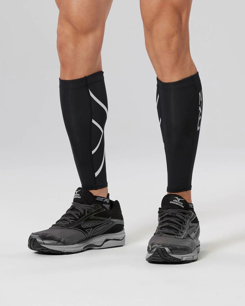 2XU Compression Calf Guards,Black/Black,X Large - Image 4