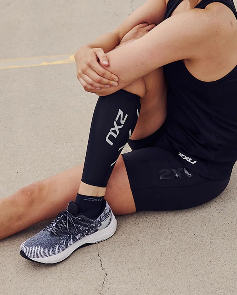 2XU Compression Calf Guards,Black/Black,X Large - Image 2