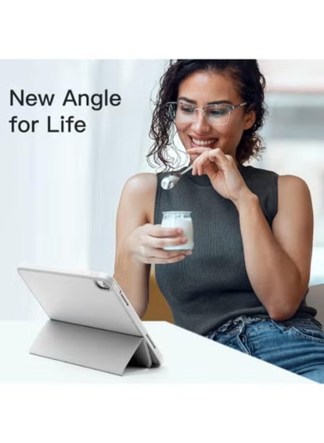 JMD iPad 10.9 Case 10th Generation (2022) / iPad 11th Gen A16 (2025) – Slim Magnetic Trifold Stand Cover with Pencil Holder, Auto Sleep/Wake, Shockproof Lightweight Protection, white - Image 5