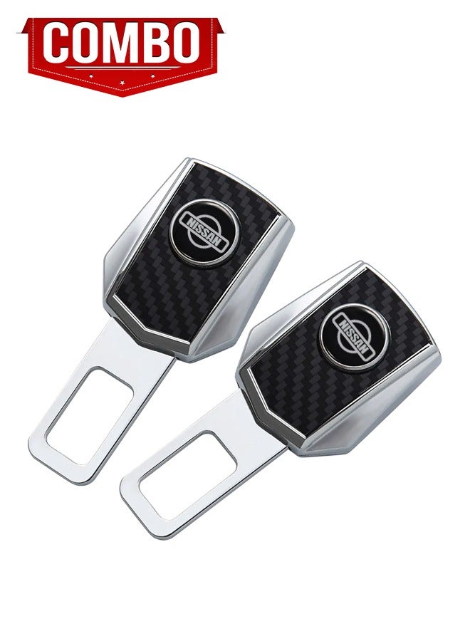 2 pcs High Quality Seat Belt Clip with Nissan Logo - Image 1