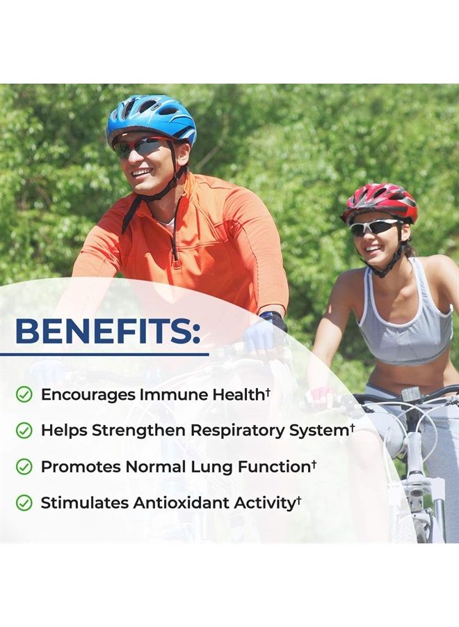 BioSchwartz Respiratory & Immune Lung Support Supplement with Quercetin, Vitamin D & Cordyceps, Helps Soothe Respiratory Tissues While Loosening Mucus, Lung Health Vitamins for Women & Men, 60 Capsules - Image 2