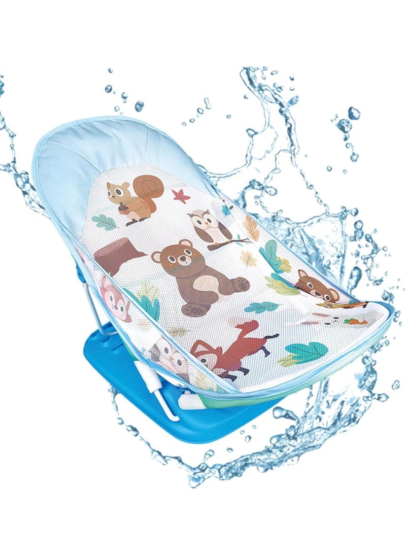 Tiibaby Foldable Baby Bath Support Seat, Woodland Animals Design 0-18 Months  - Image 3