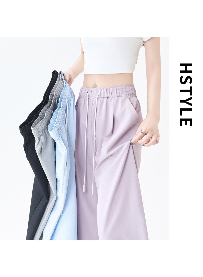 Hstyle Women's Wide-leg Scissor Pants - 2025 Summer Fashion High-waisted Slimming Comfortable Casual Office Wear Versatile Scissor Cut Trousers - Image 2
