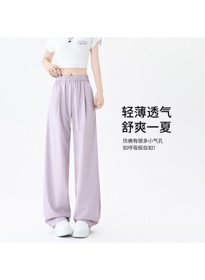 Hstyle Women's Wide-leg Scissor Pants - 2025 Summer Fashion High-waisted Slimming Comfortable Casual Office Wear Versatile Scissor Cut Trousers - Image 4