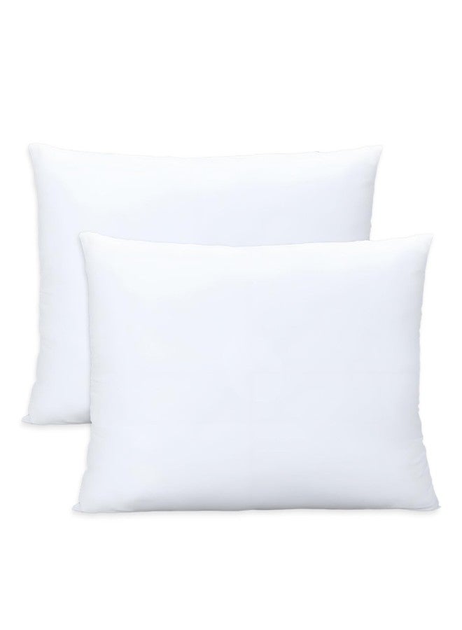 ORJ Throw Pillows Insert Set of 2, White 12x20 in Pillow Inserts with 100% Cotton Cover,Bed and Couch Decorative Stuffer Pillows,Indoor Pillows for Sofa - Image 1