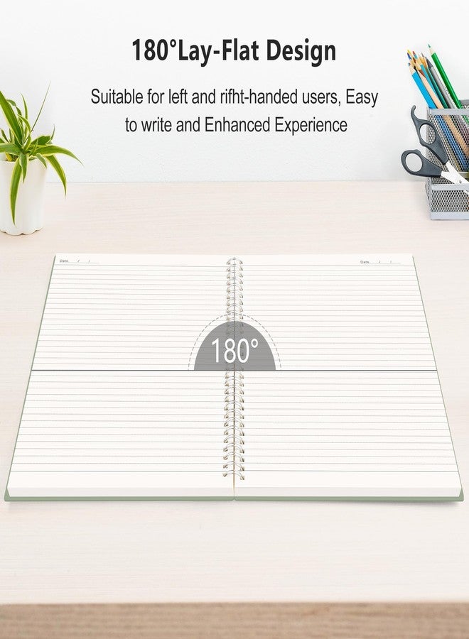 RETTACY Spiral College Ruled Notebook, 300 Pages, A4 Large Size (8.2" x 11.2"), for School, Work, Writing, Journaling, 100 GSM Thick Paper, Flexible Plastic Cover (Black) - Image 5