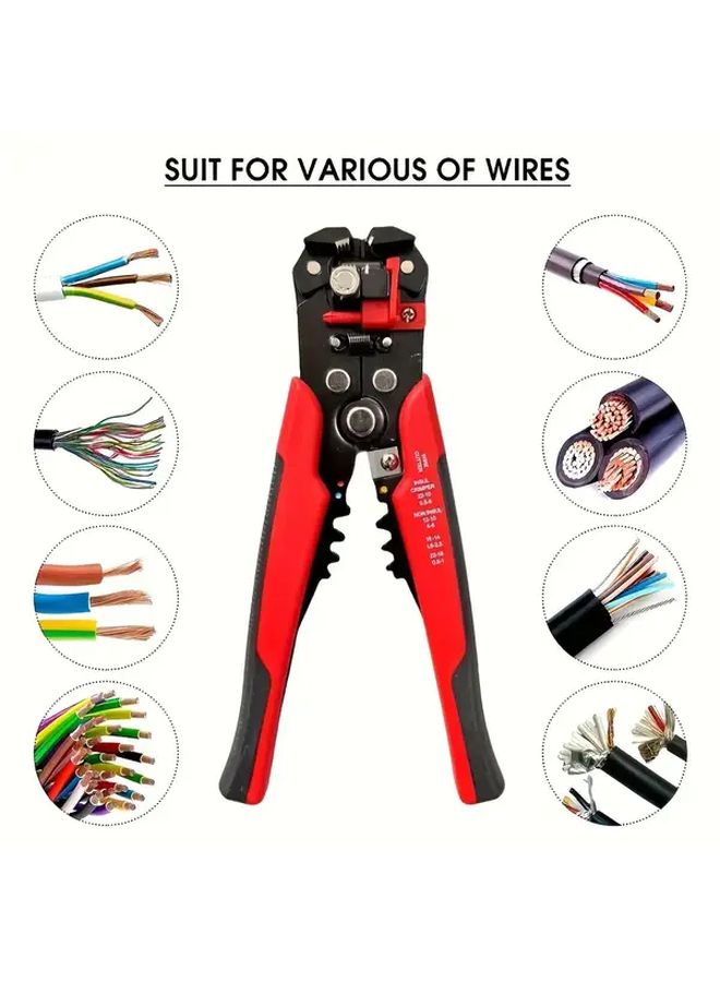 قشارة الأسلاك الأوتوماتيكية الحمراء 24 10 AWG لا تتطلب تجميع مقبض مريض مقاوم للصدأ - Image 3
