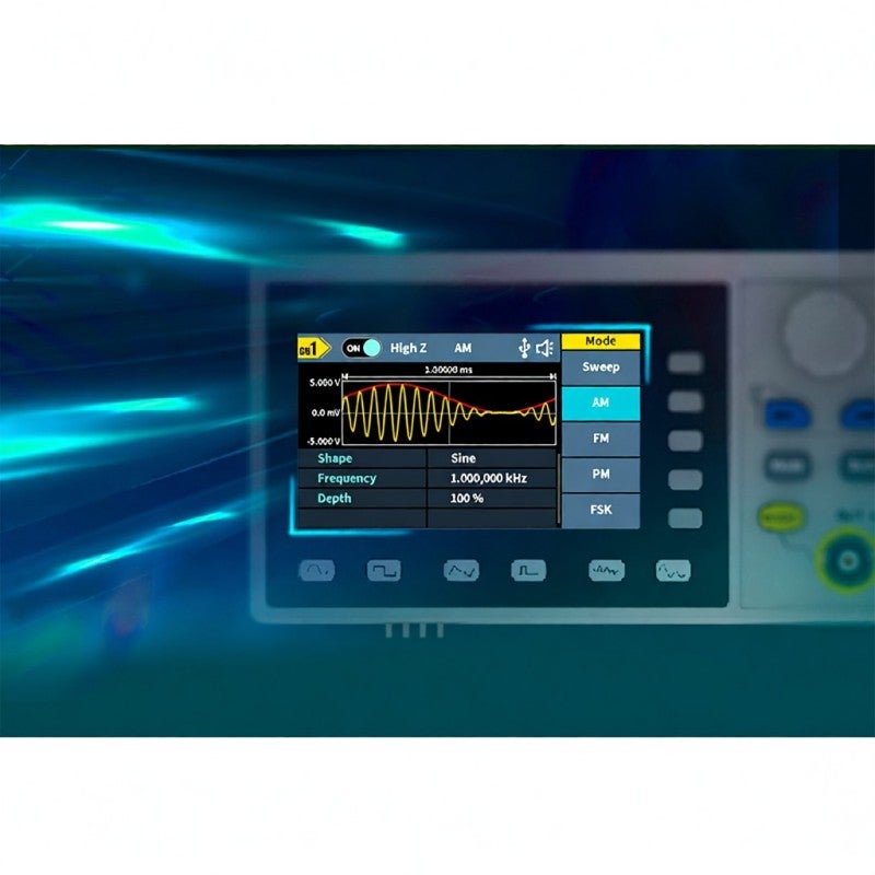 Digital Storage Oscilloscope 35MHz Frequency Output 125MSa/s Sample Rate 14 Bits Vertical Resolution - Dual Channel 8K Arb Waveform Length Arbitrary Waveform Generator for Electronic Testing & Circuit - Image 3