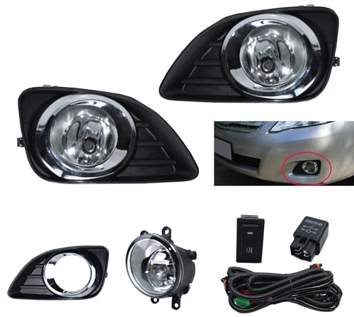 LEVANLIGHT Fog Lights Clear Lens For 20102011 Toyota Camry LESEXLE Sedan 4Door H11 12V 55W Halogen Bulb Front Driving Lamps Switch and Wiring Kit 8121006071 8122006071 - Image 1