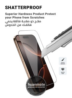 huanmate Apple iPhone 16 Pro Max Tempered Glass Screen Protector – High Transparency, Delicate Touch, Anti-Explosion, Smooth Arc Edges, Easy Installation, Screen Protector for Apple iPhone 16 Pro Max  - Image 3
