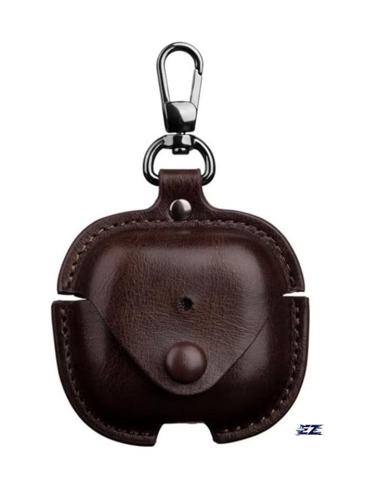 ELTRAZONE Case Compatible with AirPods 4 2024 – PU Leather with Keyring Included, Anti-Scratch Protective Case Cover for AirPods 4 2024 - Image 1