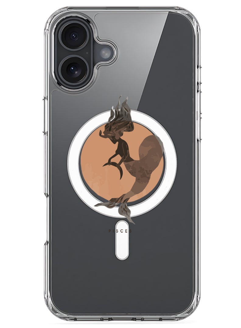 Theodor iPhone 16 Magsafe Magnetic Case Compatible with Wireless Charging, Shockproof Phone Bumper Cover - Pisces - Image 1