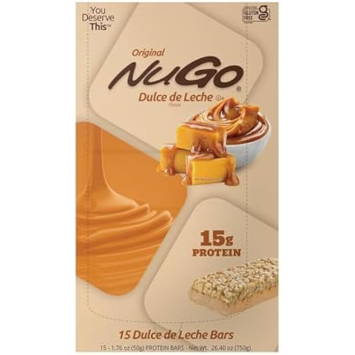 NuGo Protein Bar, Dulce De Leche, 15g Protein, Gluten Free, 15 Count - Image 1