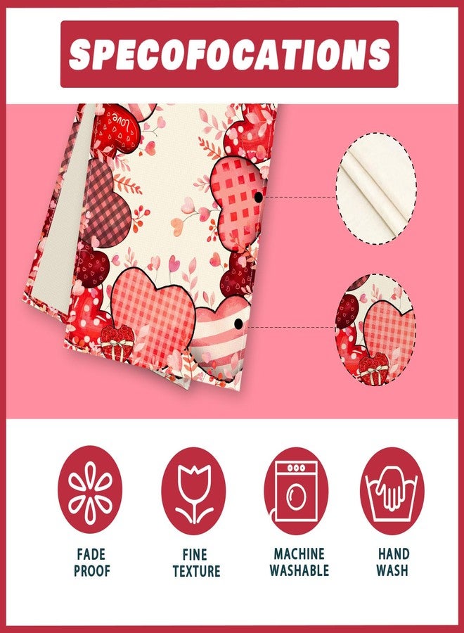 XCHI Love Hearts Valentine's Day Table Runner Table Decoration for Party Home Kitchen Dining Holiday Decor 13x72 Inch - Image 5