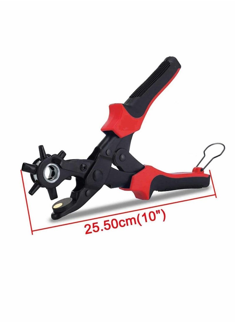 KASTWAVE - Leather Hole Punch Set Upgraded Version Set for Belts Watch Bands Dog Collars Shoes Fabric DIY or Craft Projects Super Heavy Duty Rotary Puncher Multi Hole Sizes Maker Tool - Image 1