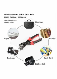 KASTWAVE Leather Hole Punch Set Upgraded Version Set for Belts Watch Bands Dog Collars Shoes Fabric DIY or Craft Projects Super Heavy Duty Rotary Puncher Multi Hole Sizes Maker Tool  - Image 5