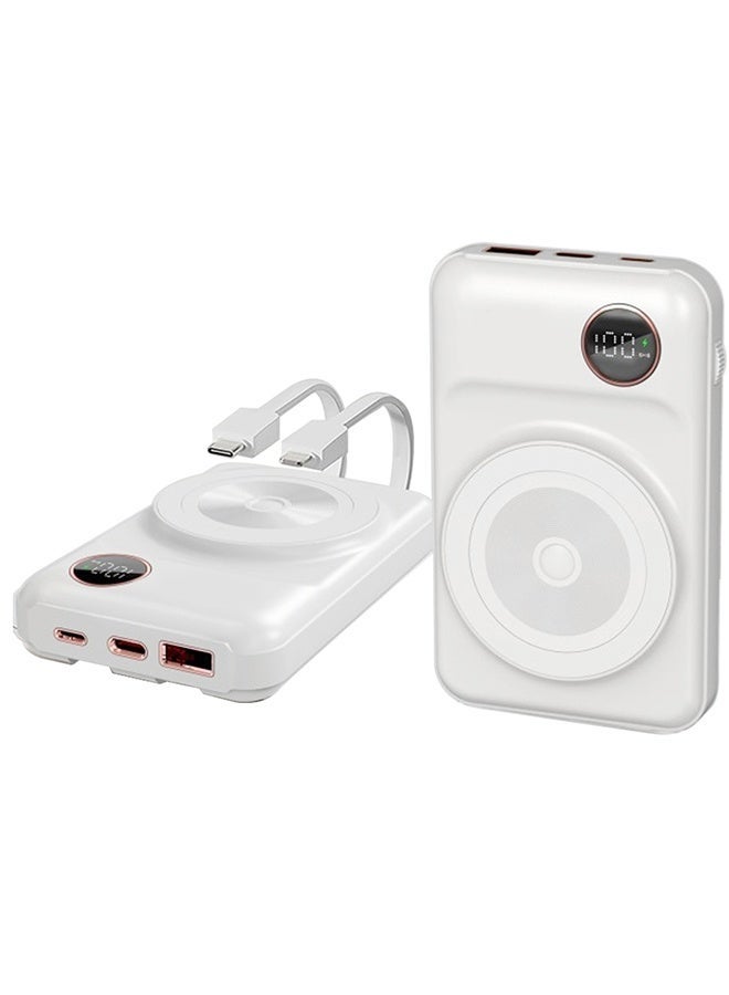 KALIO Power Bank Fast Charging 20000mAh MagSafe 66W for Lightning and Type-C Devices, Mobile Phones, Tablets / White - Image 3