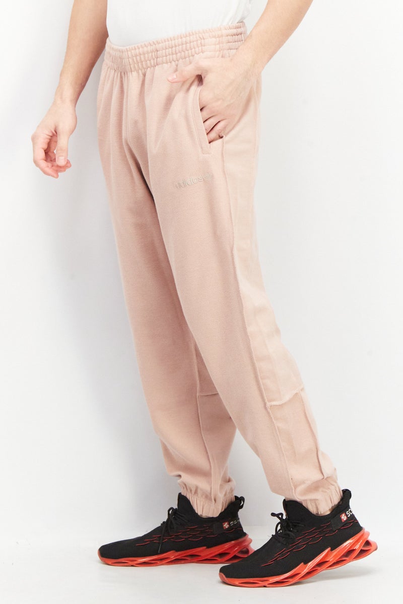 adidas Originals Men Relaxed Fit Embroidered Logo Training Jogger Pants, Old Rose  - Image 4