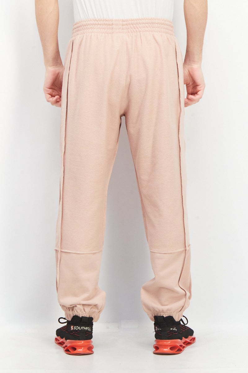 adidas Originals Men Relaxed Fit Embroidered Logo Training Jogger Pants, Old Rose  - Image 2