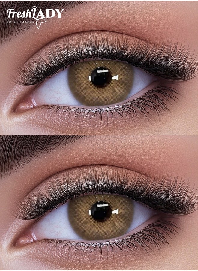 FreshLady Freshlady Sahara Brown 14.20mm Colored Contact Lenses 1 Year Disposable for Daily Wear  - Image 2