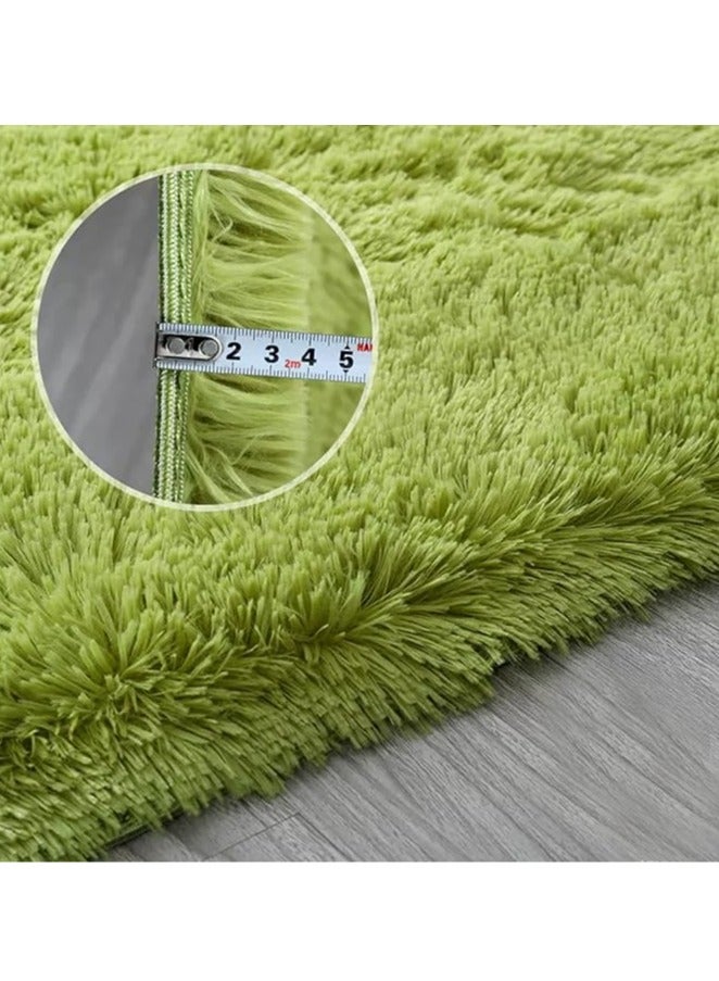 عام سجادة ناعمة في غرفة النوم، سجادة فرو ذات مقاومة للانزلاق، سجادة مستطيلة مريحة، مناسبة لغرفة الأطفال، الصالون، غرفة sofá، بجانب السرير، بيضاء، 40×60 سم - Image 2