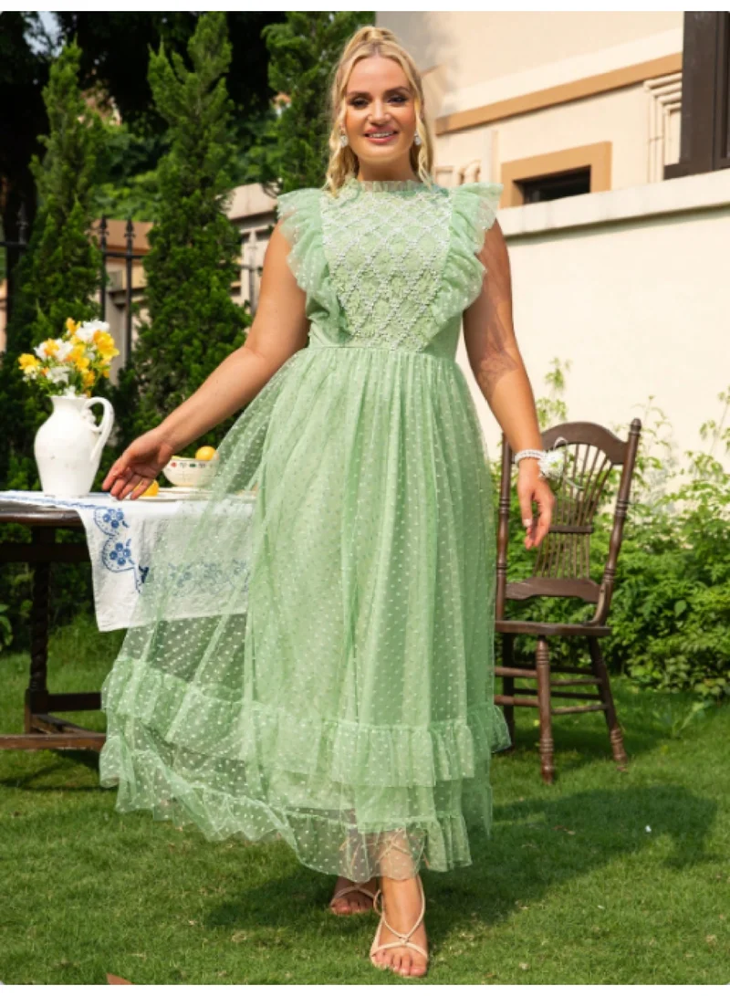 SIMPLEE Oversized women's dress suitable for curvy women's flowing skirt