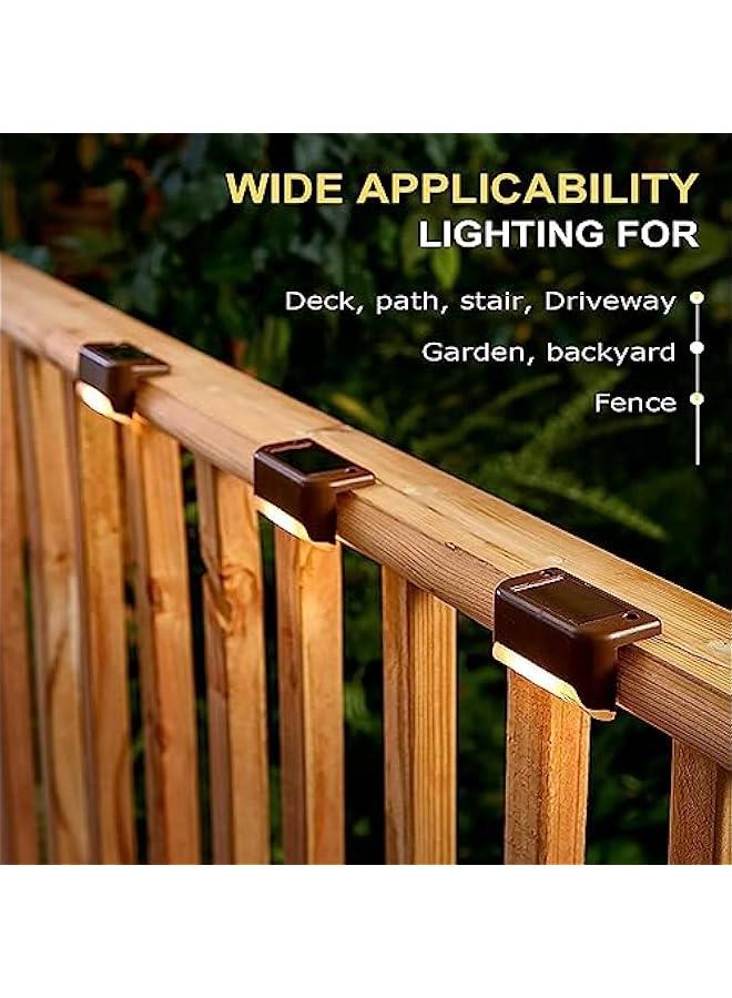 HOOKOR Solar Lights for Deck, Solar Deck Lights Outdoor,16 Pack Solar Step Lights LED Waterproof Patio Decor Solar Garden Lights for Stairs,Step,Fence,Yard,Patio,Driveway,Pathway and Garden - Image 2