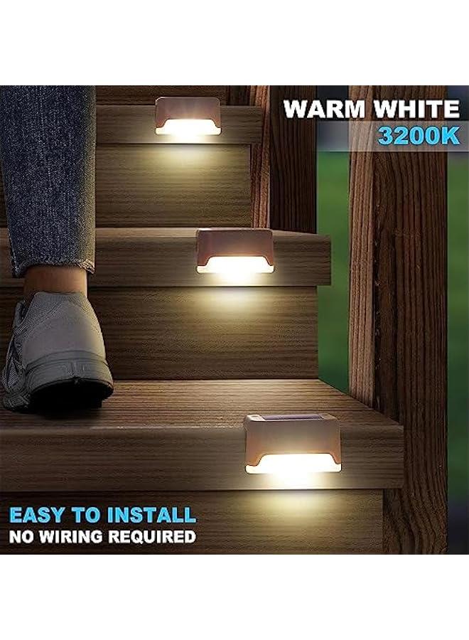 HOOKOR Solar Lights for Deck, Solar Deck Lights Outdoor,16 Pack Solar Step Lights LED Waterproof Patio Decor Solar Garden Lights for Stairs,Step,Fence,Yard,Patio,Driveway,Pathway and Garden - Image 5