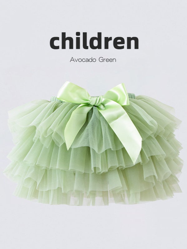 European American Toddler Skirt Set with Headband Avocado green (including hairband) 