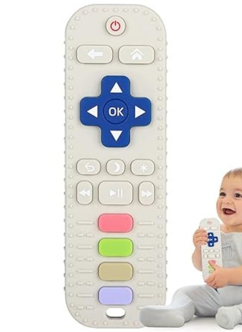 Sensory Baby Teether with Remote Control Design - Soothes Gums and Stimulates Baby's Senses