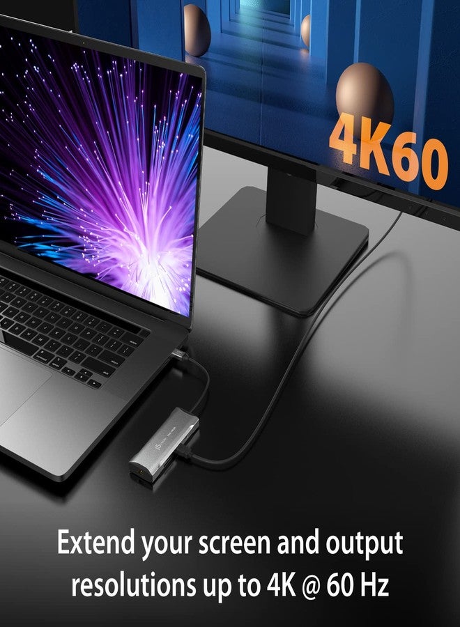 j5create USB C Hub - 4K 60Hz HDMI, USB-C 10Gbps, 2 USB-A 10Gbps, 100W PD with USB-C 5Gbps, Ethernet, SD 4.0 Card Reader | for MacBook, XPS, Surface Pro (JCD393) - Image 3