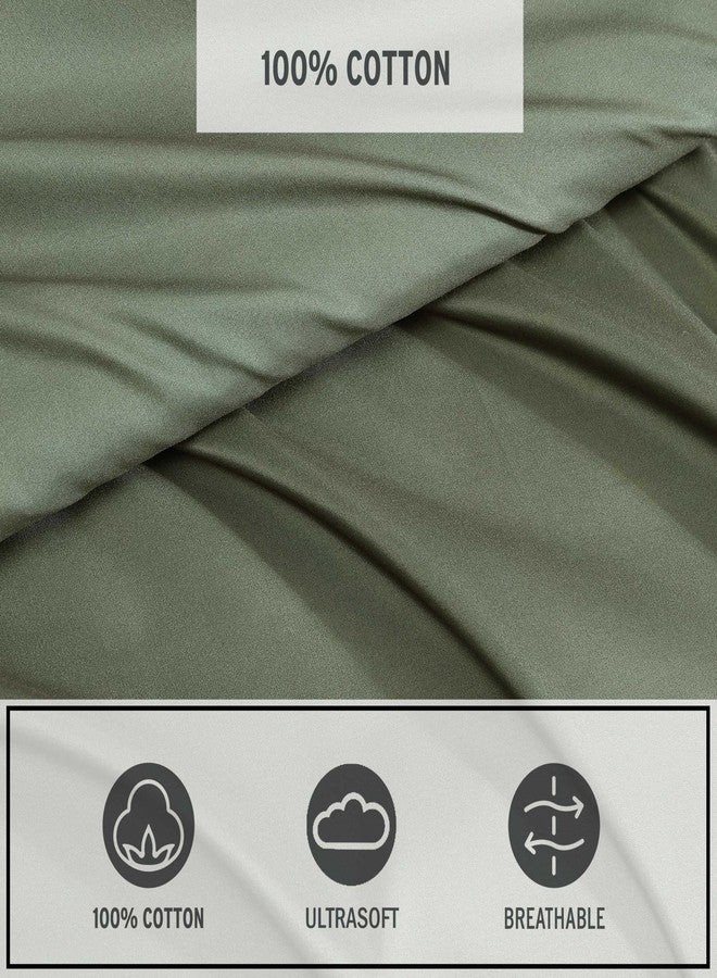 إدي بوار إيدي باور - ملاءات، أغطية سرير فائقة النعومة مع أغطية وسائد متناسقة، نسيج منظم لدرجة الحرارة، راحة شاملة، أساسيات غرفة صلبة (لون أخضر لوجان، مقاس كينج) - Image 5