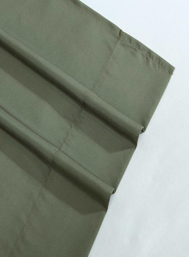 إدي بوار إيدي باور - ملاءات، أغطية سرير فائقة النعومة مع أغطية وسائد متناسقة، نسيج منظم لدرجة الحرارة، راحة شاملة، أساسيات غرفة صلبة (لون أخضر لوجان، مقاس كينج) - Image 3