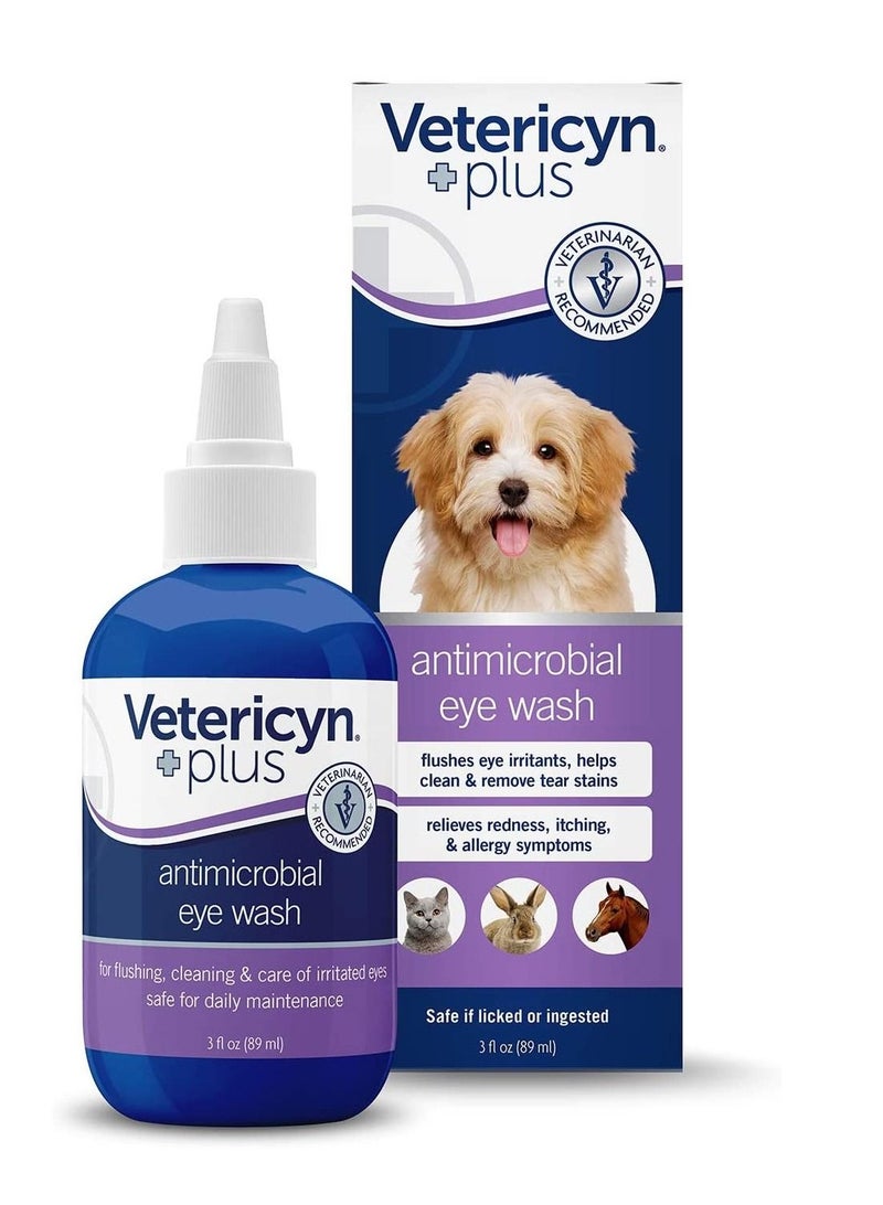 Vetericyn Antimicrobial Eye Wash Relieve Irritation And Burning For Cats Dogs Horses And Rabbits 89ml - Image 1