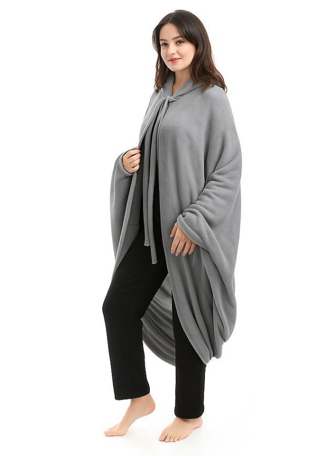snooze Wearable blanket with hood, Silver - Image 1