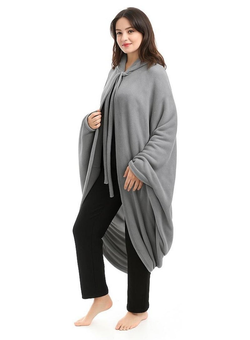 snooze Wearable blanket with hood, Silver - Image 1