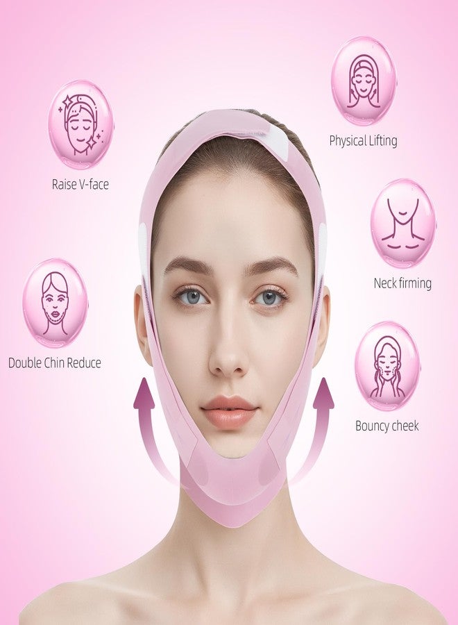 حزام الذقن من جين كريسم للنوم - مُحدد خط الفك بتصميم ثلاثي الأبعاد ومادة الجرافين، مُقلل للذقن المزدوجة لمنع الترهل ونحت الوجه على شكل حرف V - مُزيل للذقن المزدوجة - هدية للنساء - Image 3
