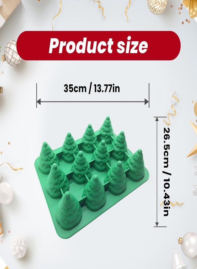 LZEDIRA 3D Christmas Tree Silicone Molds, Christmas Candy Molds, Large Size Baking Cake Molds for Candy, Chocolate, Jelly, Candle Making, Ice Cube, Clay, Soap Crafts - Image 2