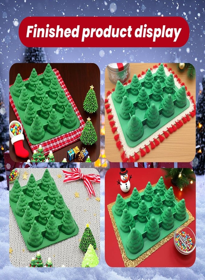LZEDIRA 3D Christmas Tree Silicone Molds, Christmas Candy Molds, Large Size Baking Cake Molds for Candy, Chocolate, Jelly, Candle Making, Ice Cube, Clay, Soap Crafts - Image 3