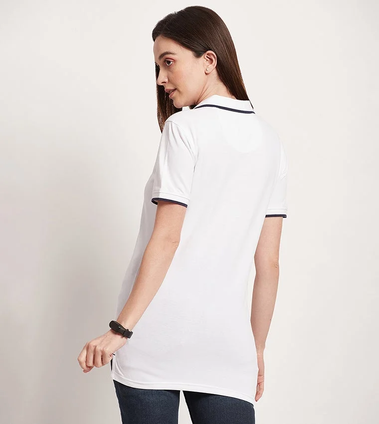 BEVERLY HILLS POLO CLUB  Logo Detail Short Sleeves Polo T-Shirt for Women | Best Price UAE