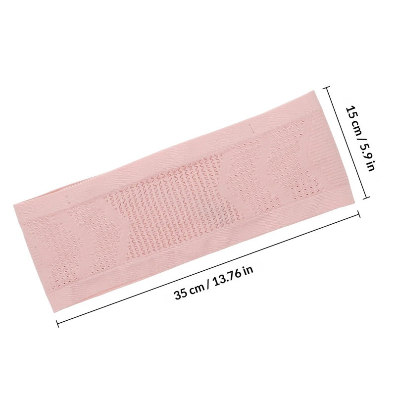 Knit Mesh Breathable Running Waist Pack for Women Large Capacity Adjustable Strap Pink - Image 3